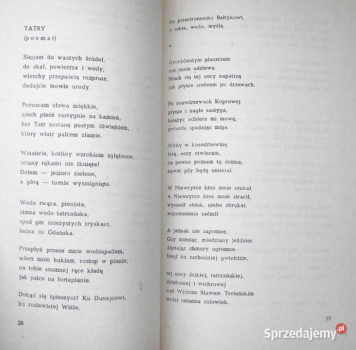 x L Najkamienniejsze Wiersze tatrzańskie Kurek Proza i poezja mazowieckie Warszawa