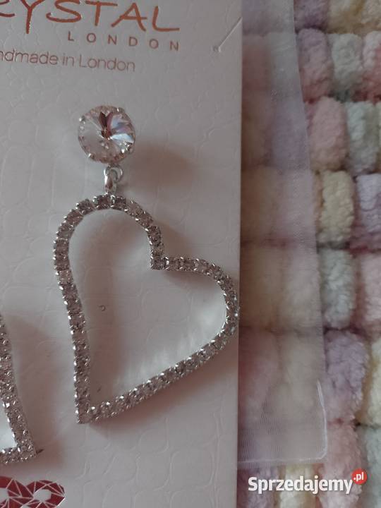 Wytworne Kolczyki ślubne z Londynu w etuiNOWE Kraków