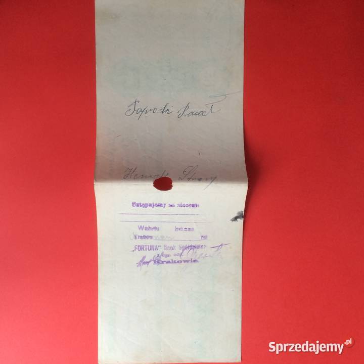 1542 Weksel Wystawiony W Łomży 39 Szczecin