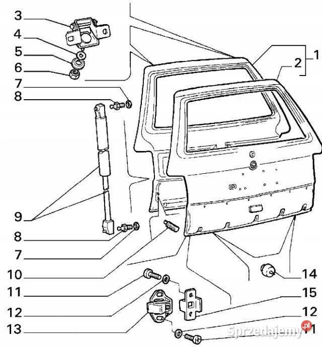 SIŁOWNIK TELESKOP KLAPY FIAT DUNA ELBA 7516692