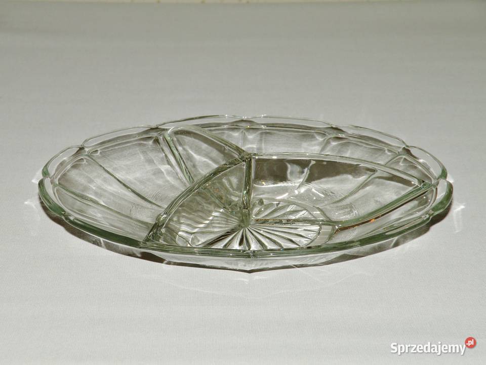 Salaterka trójdzielna szklana poniemiecka kujawsko-pomorskie