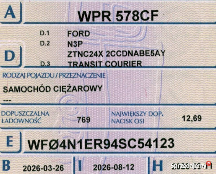 Ford Transit Courier 15 EcoBlue 100 2026 ACC Sokołów