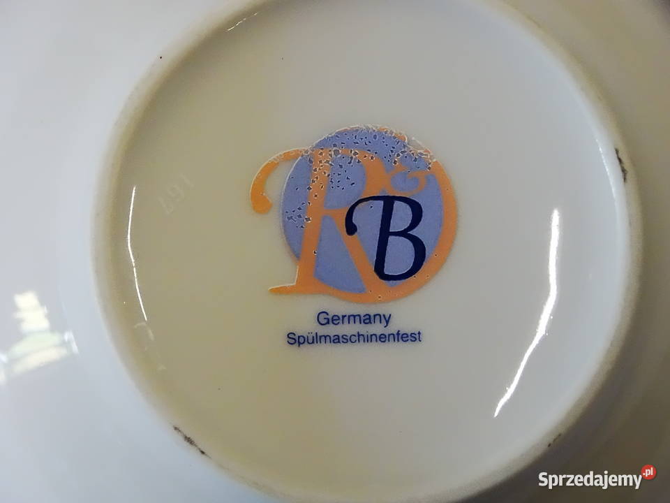 Komplet ceramicznych misek stołowych z dekoracją Biłgoraj