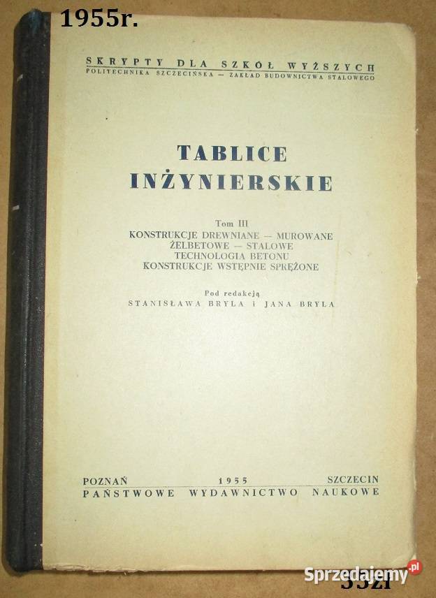 Tablice inżynierskiecz III budownictwo Łódź