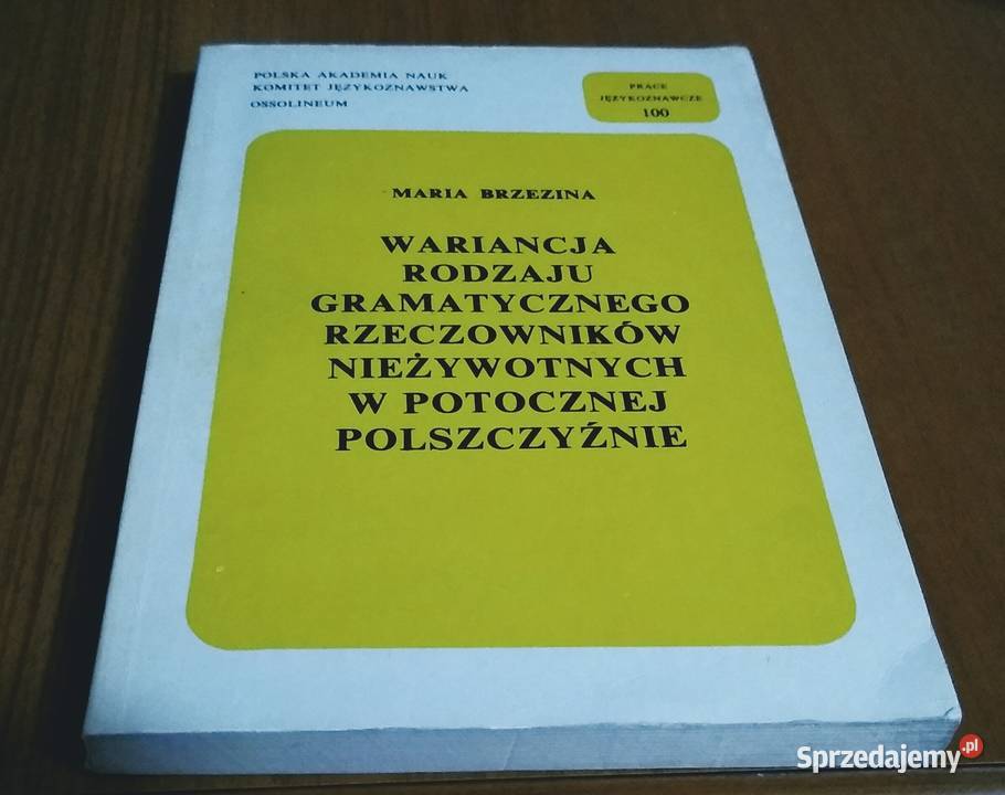Wariancja rodzaju gramatycznego rzeczowników materiały dla nauczyciela Podręczniki Gdańsk