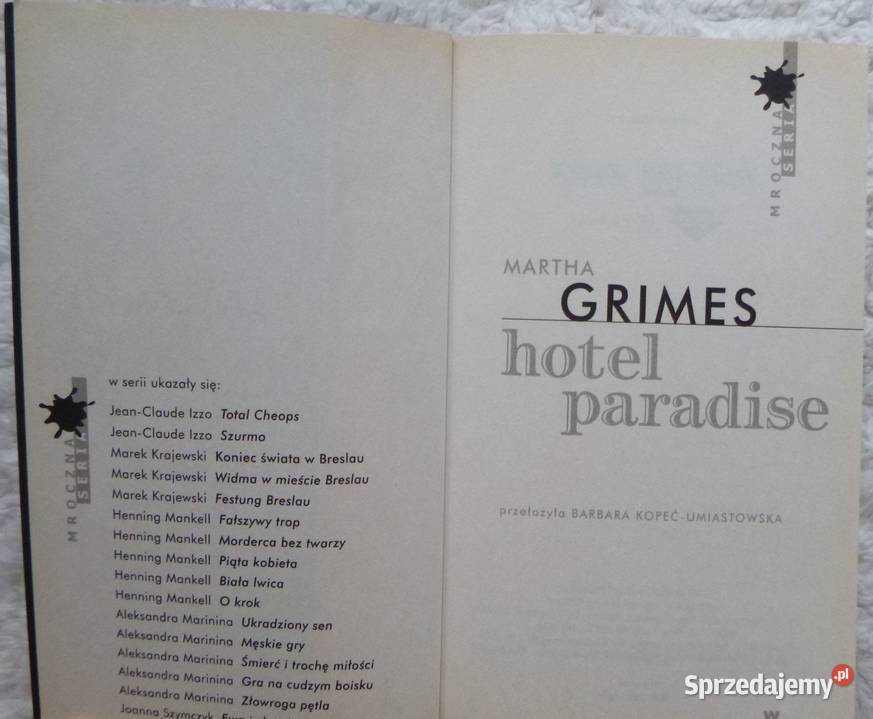 Hotel Paradise Martha Grimes Warszawa