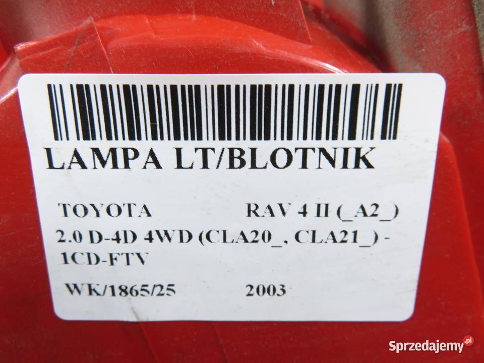 LAMPA LEWA TYLNA TOYOTA RAV 4 II Motoryzacja małopolskie
