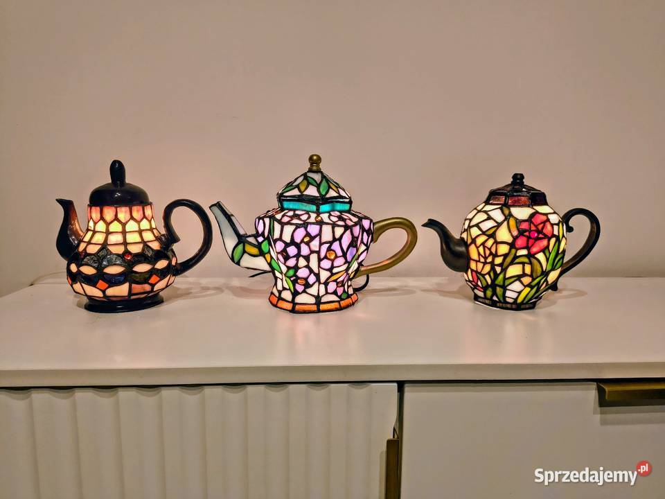 Tiffany lampa witrażowa stołowa nocna biurowa Zaręba