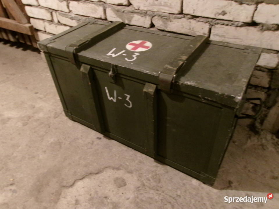 Skrzynia wojskowa medyczna wym 78x31 wys40 Legionowo sprzedam