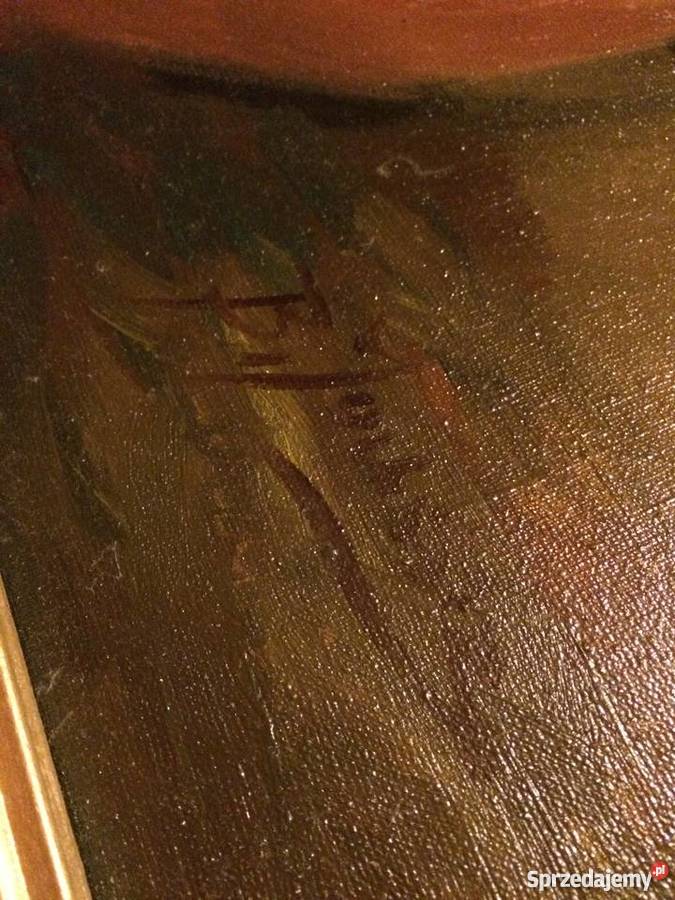 Piękny duży obraz olejny uznanej polskiej sprzedam