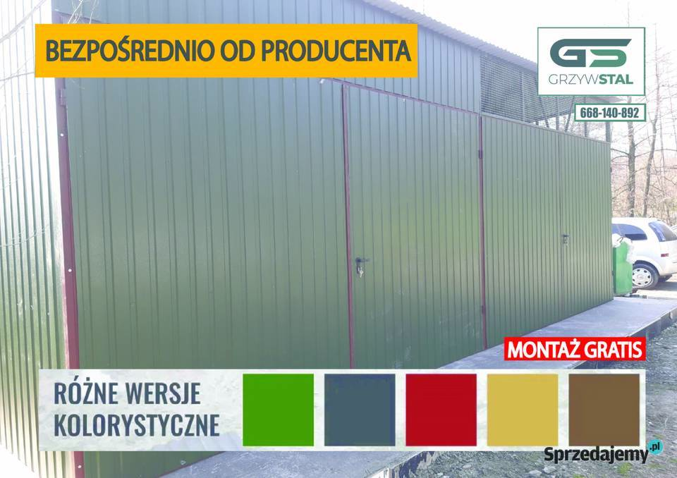 Garaż blaszany 8x6 Hala Garaże Blaszane Wiaty samodzielny łódzkie Bełchatów