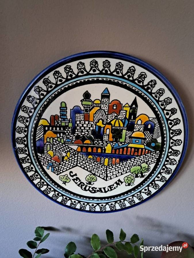 Talerz ozdobny z napisem Jerozolima