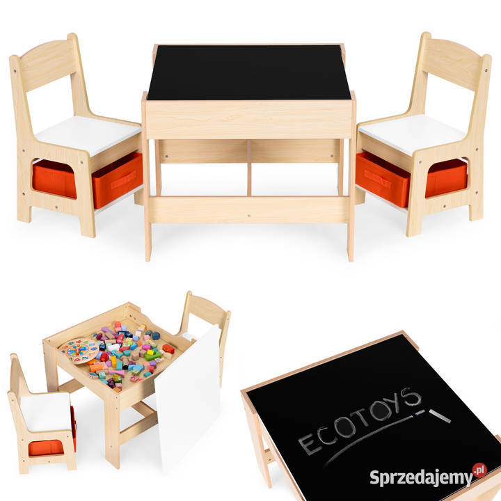 Zestaw mebli dzieci stolik 2 krzesła tablica Smogorzów