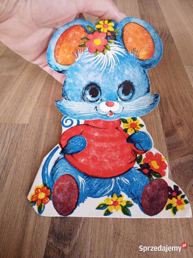 Kartka rozkładana z życzeniami Vintage PRL SPI Tychy