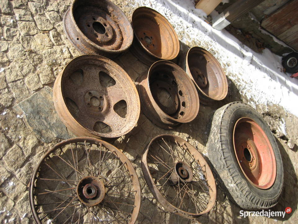 Stare felgi nitowane przedwojenne wanderer horch dolnośląskie Marciszów sprzedam