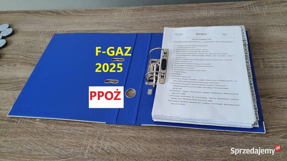 WYPEŁNIONE WPIĘTE DO SEGREGATORA Procedury