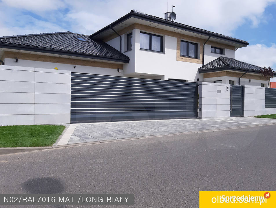 Ogrodznie aluminiowe N02 żaluzjowe grafitowe