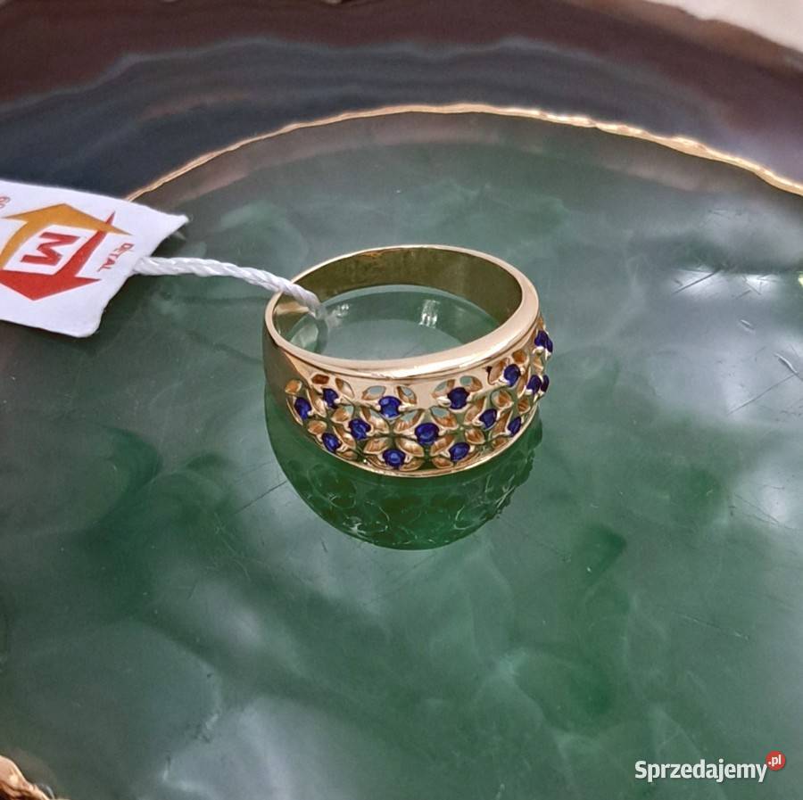 Pierścionek r13 Złoty pr585 Obrączkowy z wielkopolskie