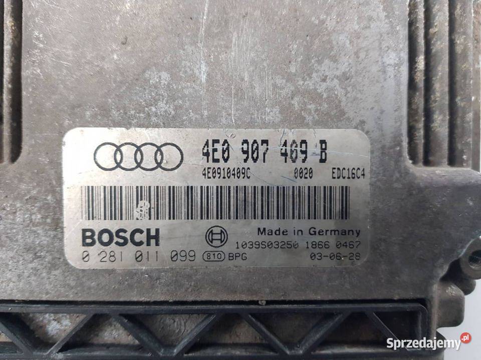 KOMPUTER SILNIKA ECU 4E0907409B AUDI A8 D3 osobowe Lipno