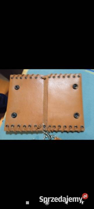 Portfel skórzany ręcznie robiony info opis foto Starachowice