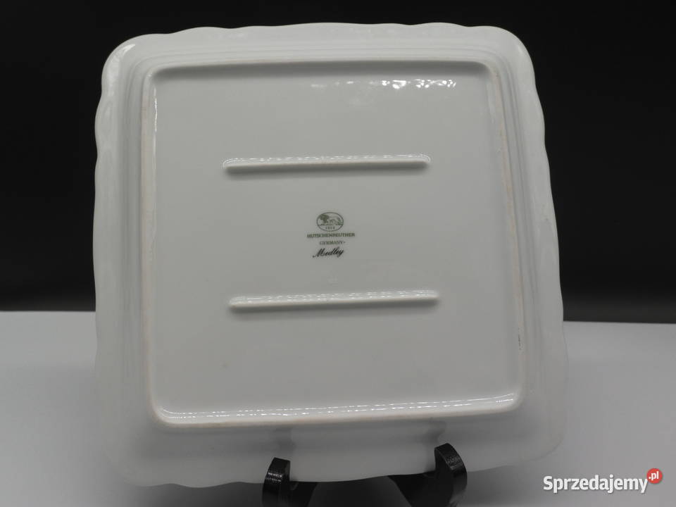Porcelanowy talerz kwadratowy półmisek z Raszków