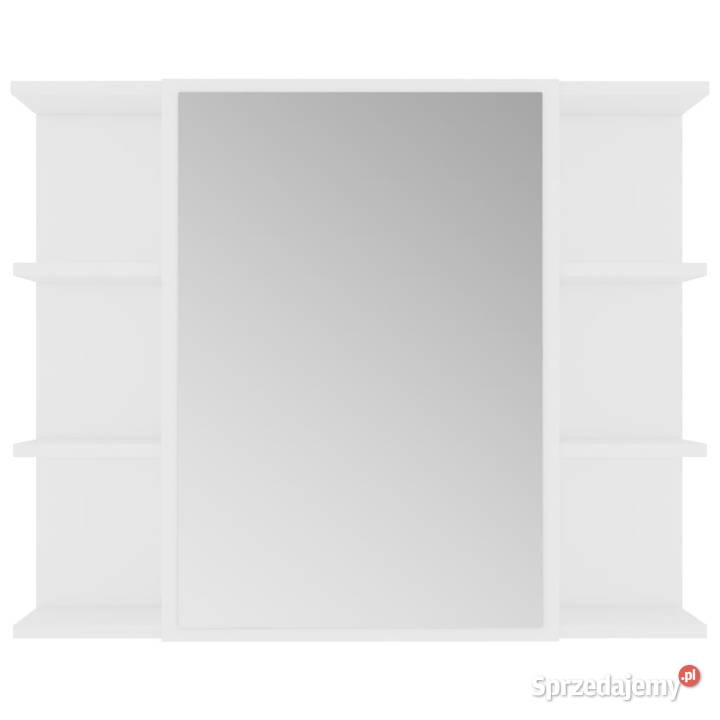 Szafka łazienkowa z lustrem biała 80 x 205 x 64 mazowieckie