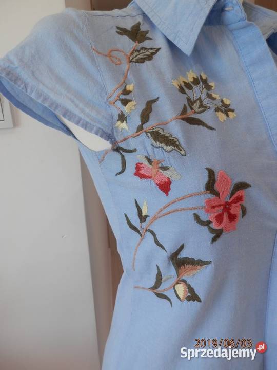 Sukienka Koszulowa Szmizjerka Rozpinana Łomża