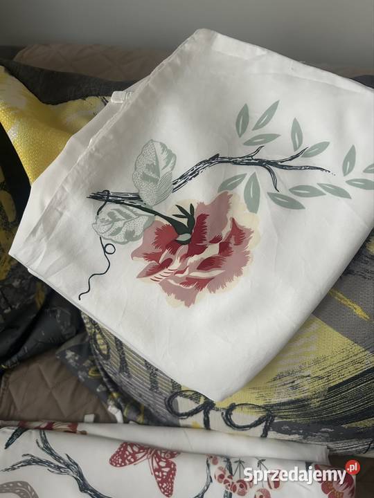 IKEA JATTELILJA Komplet pościeli biały kwiatowy