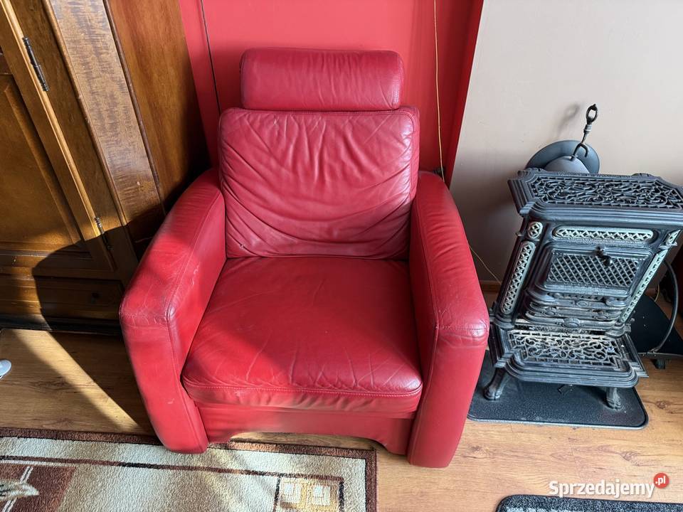Skórzana sofa i fotel Żyrardów