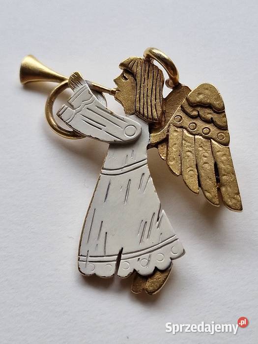 ANIOŁ BROSZA VINTAGE LATA 40te SYGNOWANA Częstochowa