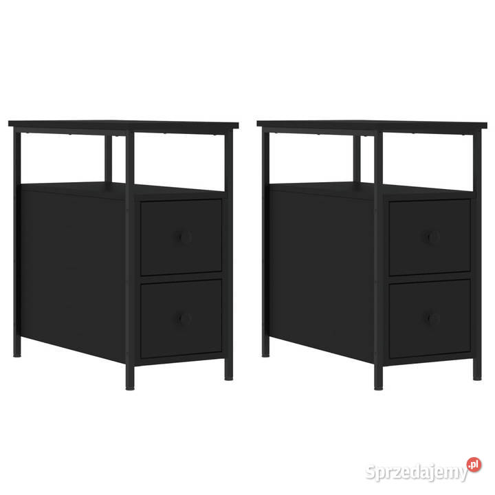 Szafki nocne 2 czarne 30x60x60 WM826064 Warszawa