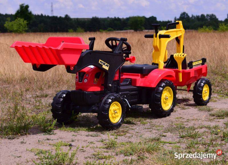 TRAKTOR NA PEDAŁY Z PRZYCZEPĄ ŁYŻKĄ I KOPARKĄ kujawsko-pomorskie Toruń sprzedam
