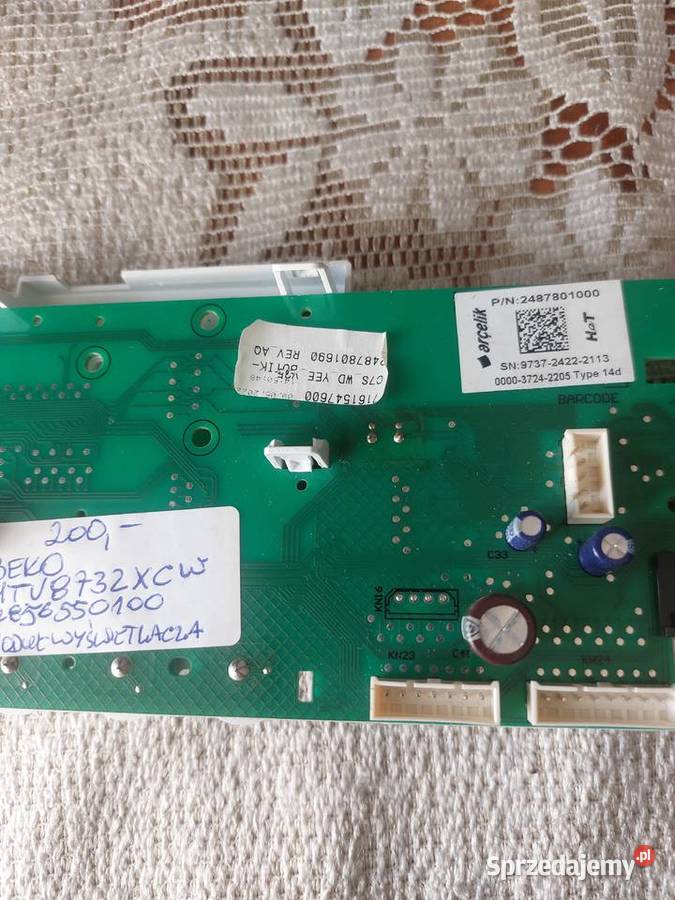BEKO HTV8732XCW 2856550100 MODUŁ WYŚWIETLACZA Nowy Sącz sprzedam