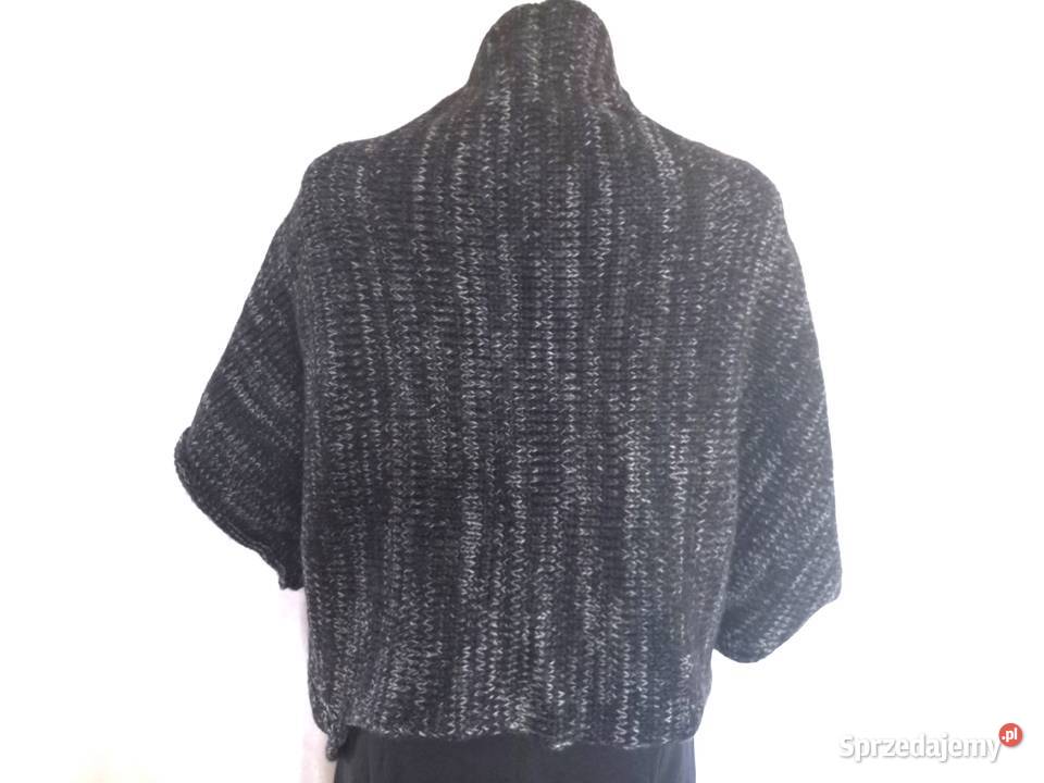 Ponczo damskie Sweter czarny r MXL dzianina NOWE podlaskie Białystok