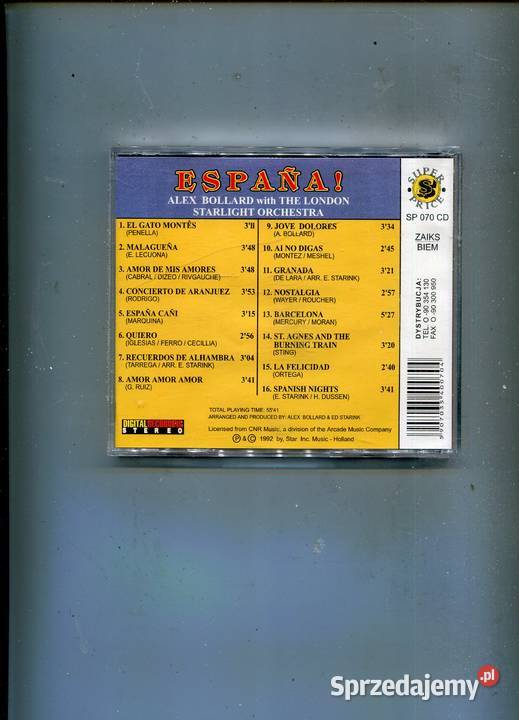 Espana Alex Bollard with The London Płyta CD Szczecin