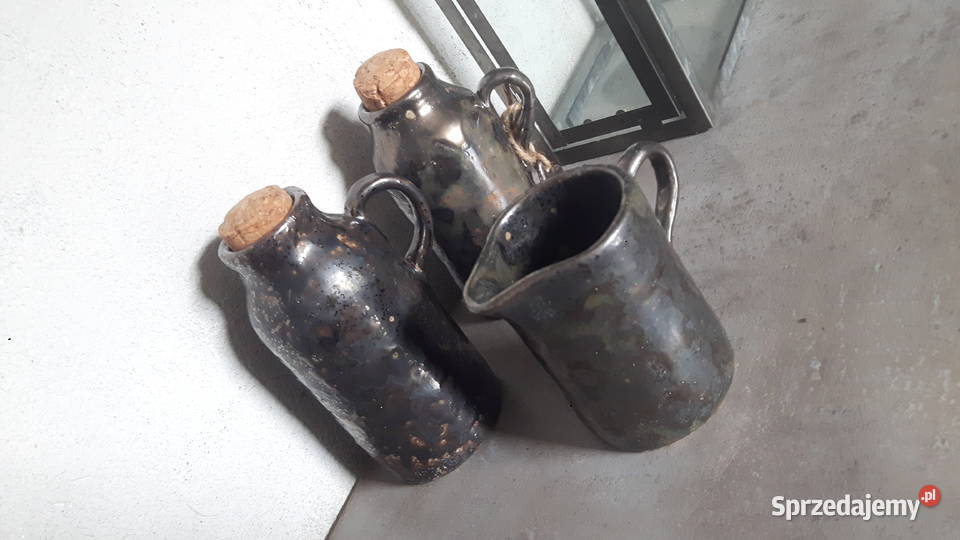 Zestaw naczyń ceramicznych ręcznie wykonanych mazowieckie Otwock