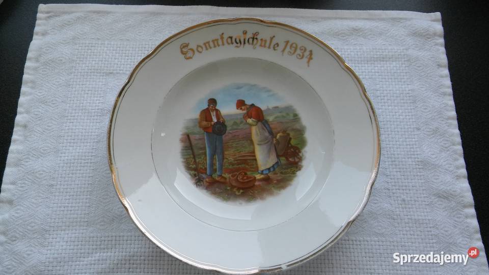 Stara porcelana głęboka patera antyk cudo