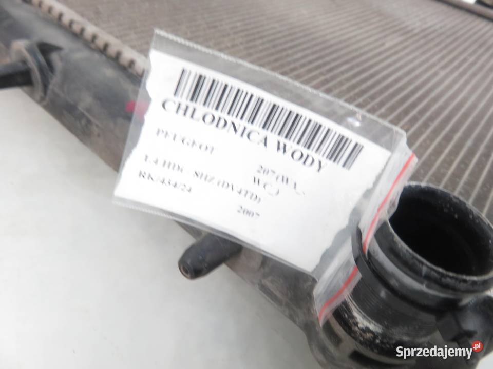 CHŁODNICA WODY PEUGEOT 207 14 HDi 8V sprzedam