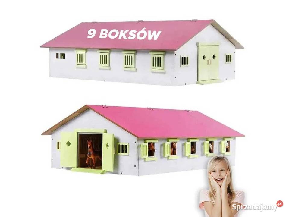 Drewniana Stajnia 9 Boksów DUŻA koni Schleich Warszawa