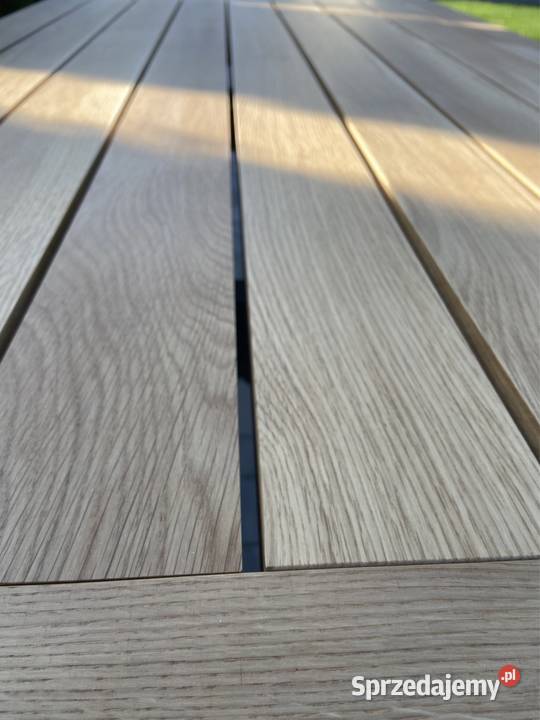 Stół z dębowym blatem w stylu loft 75cm Nowy Dziebałtów