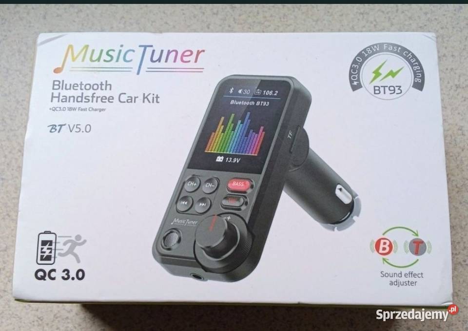 transmiter samochodowy mp3 radio FM bluetooth