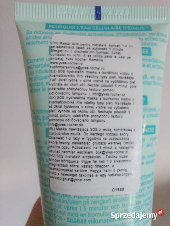 maseczka nawilżająca Yves Rocher SOS 75 ml Hydra Poznań sprzedam