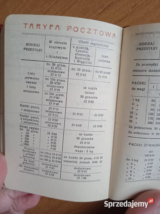 Kalendarzyk terminarzyk z 1937 roku Pozostałe Kraków
