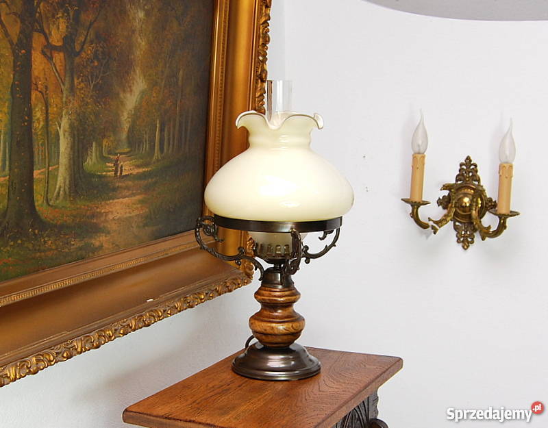 EFEKTOWNA LAMPKA STOJĄCA LAMPA NAFTOWA wysyłka Meble Świdnica sprzedam