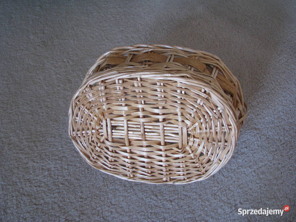 Piękny owalny kosz wiklinowy koszyk Pozostałe Brzegi