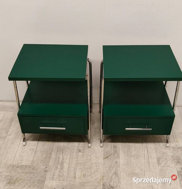 Szafki nocne bauhaus retro vintage lata 60te łódzkie Radomsko