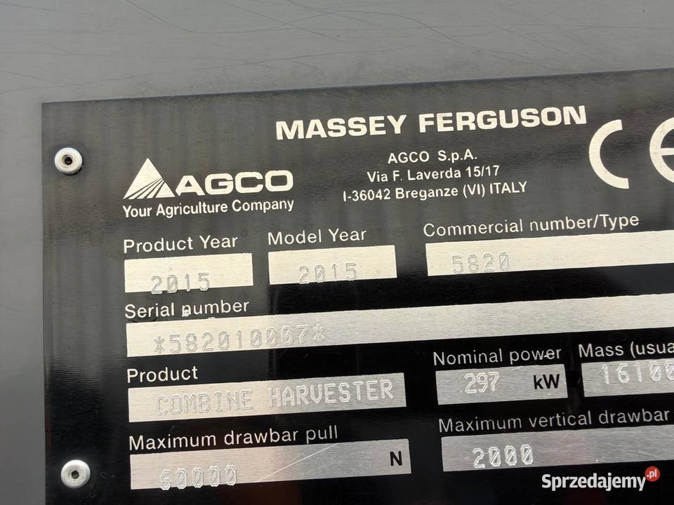 Kombajn Zbozowy Massey Ferguson 7380 Centora Nowa Ruda sprzedam