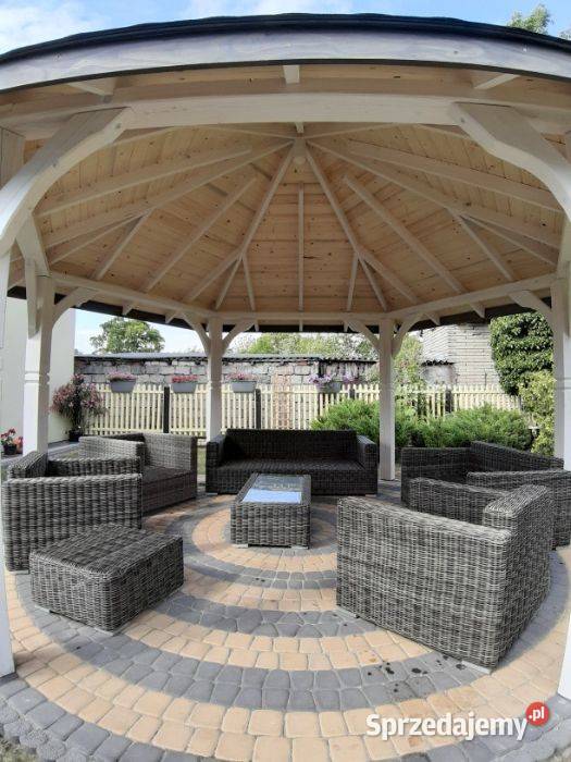 Altana 6kąt 5m Masywna Architektura ogrodowa Stopnica