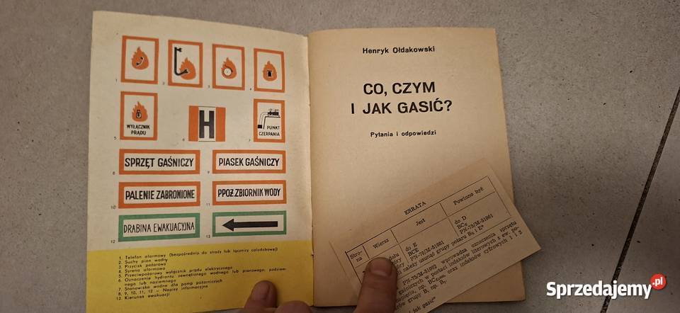 Unikat Poradnik PPOŻ PRL Co czym i gasić Henryk Antykwariat Poznań sprzedam