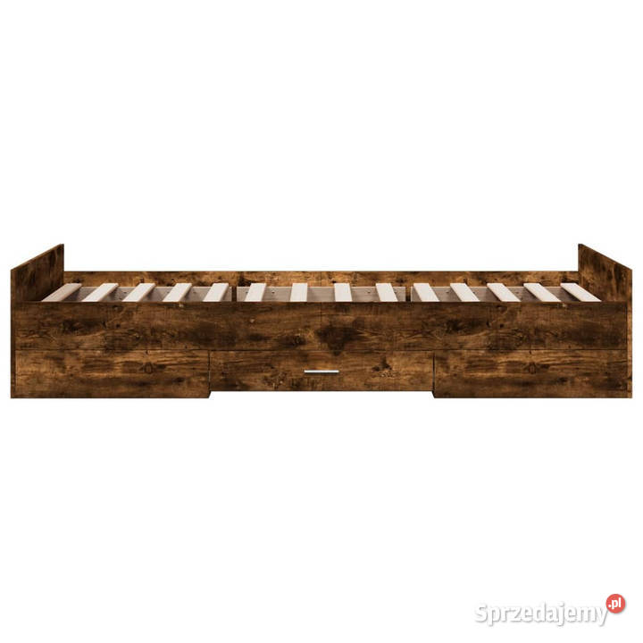 Rama łóżka z szufladami przydymiony dąb 100x200 102cm mazowieckie Warszawa